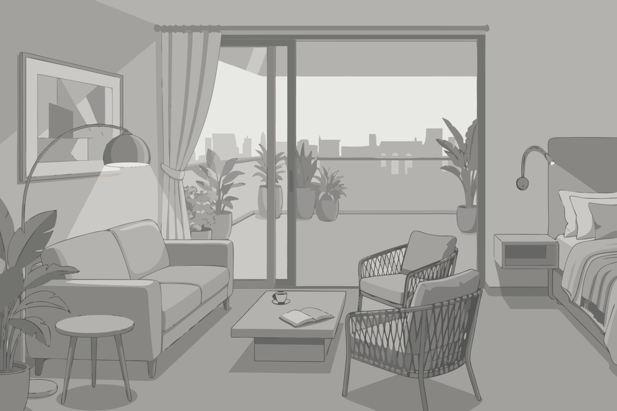 Quarto Triplo com Varanda